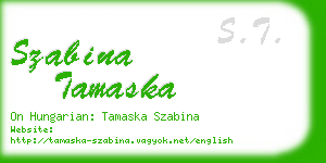 szabina tamaska business card